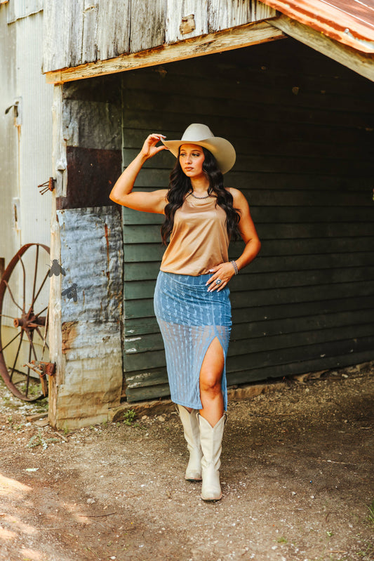 SOUTHERN DRAW [skirt] *DENIM